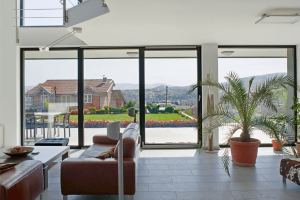 black sliding patio doors interior living room